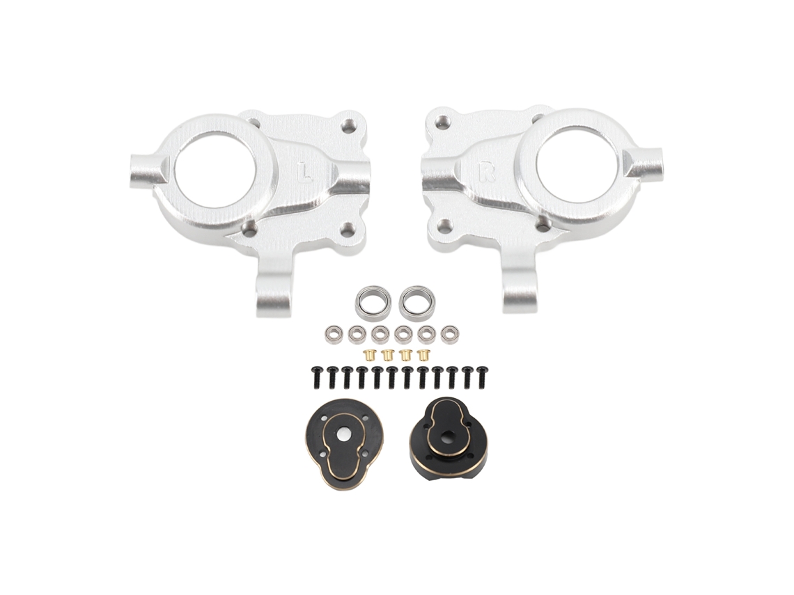 Mali conjunto de Pesos do Eixo Dianteiro em Cobre e Alumínio para Carros Rc Hobbyplus 1/18 4wd Cp18p Prata