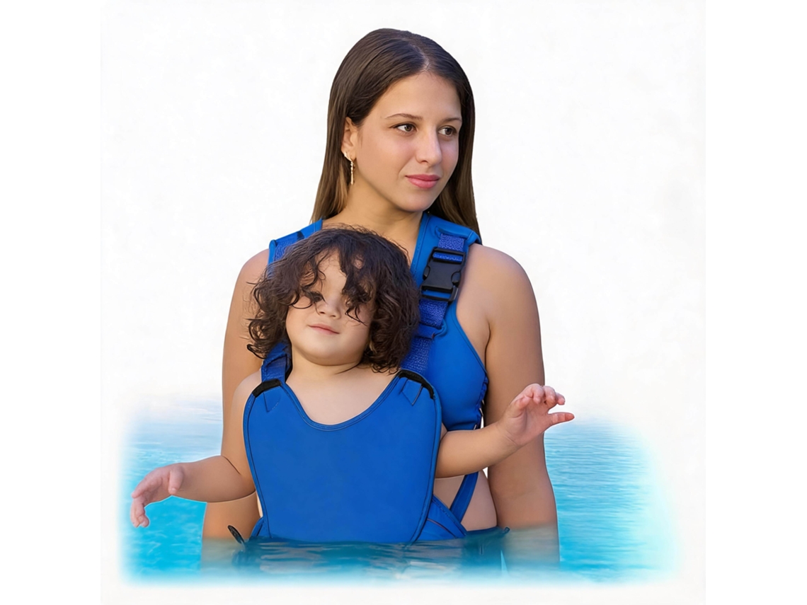 Portabebés Digitallab Para Agua Y Tierra Con Correas Ajustables, Asiento Ligero Para Piscina Y Playa - Azul