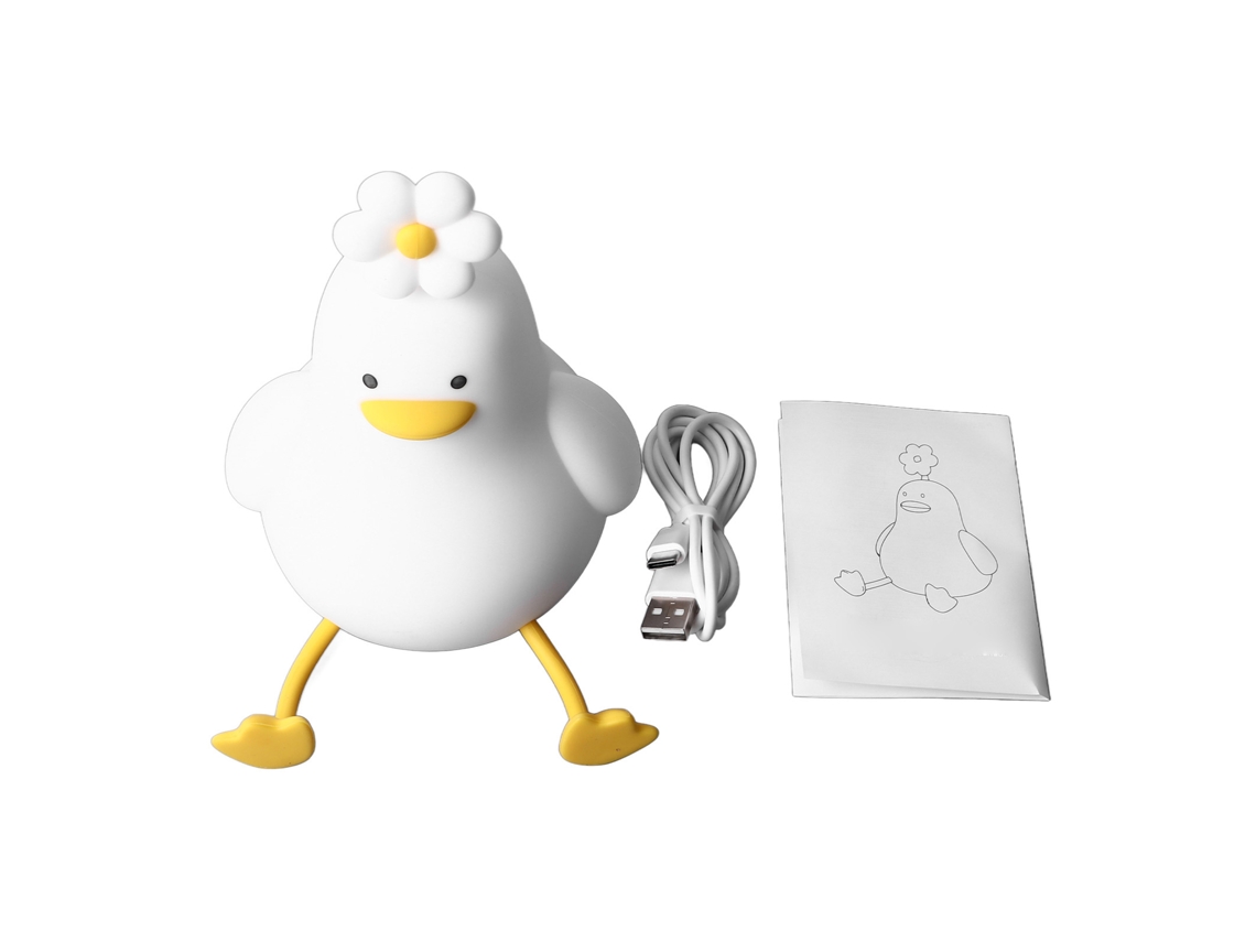2026-lámpara Nocturna De Pato Floral Bonito 1200mah Recargable Para Niños Niñas Niños Decoración Kawaii Dormitorio Sala De Estar