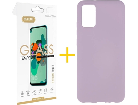 Kit Funda + Protector de Pantalla Samsung A02s ACCETEL 2795 Morado