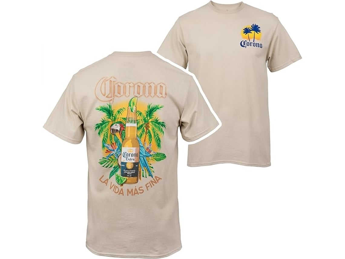 Corona Extra La Vida Mas Fina Bottle T-shirt Unisex Rockinstone Size:xl