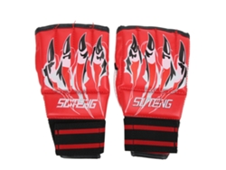 Ycnm-guantes De Lucha De Media Dedo Rojo Para Boxeo Mma