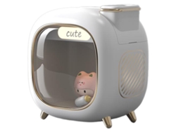 Humidificador Digitallab Mini Cartoon, compatible con aromaterapia, recargable (blanco)