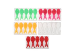 25 Señuelos Artificiales De Pesca De Tpr Elásticos Flotantes Para Pámpano, Accesorios De Pesca Para Agua Dulce Y Salada.