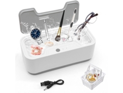 Limpiador Ultrasónico Blanco 45000hz, 500ml, 3 Modos, Con Cesta – Para Joyas, Relojes, Gafas, Dentaduras