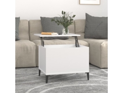 Mesa de Centro de Apoyo 60X44,5X45 Cm Derivados de Madera Blanco