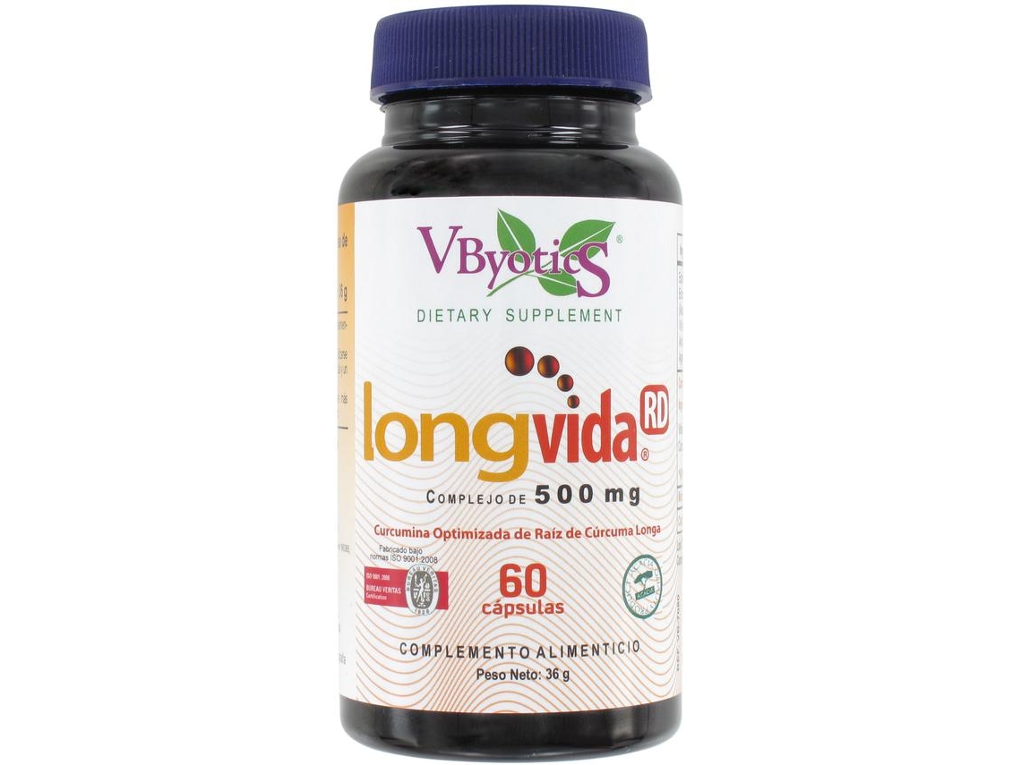 Complemento Alimentar VBYOTICS Longvida Curcuma (60 cápsulas)