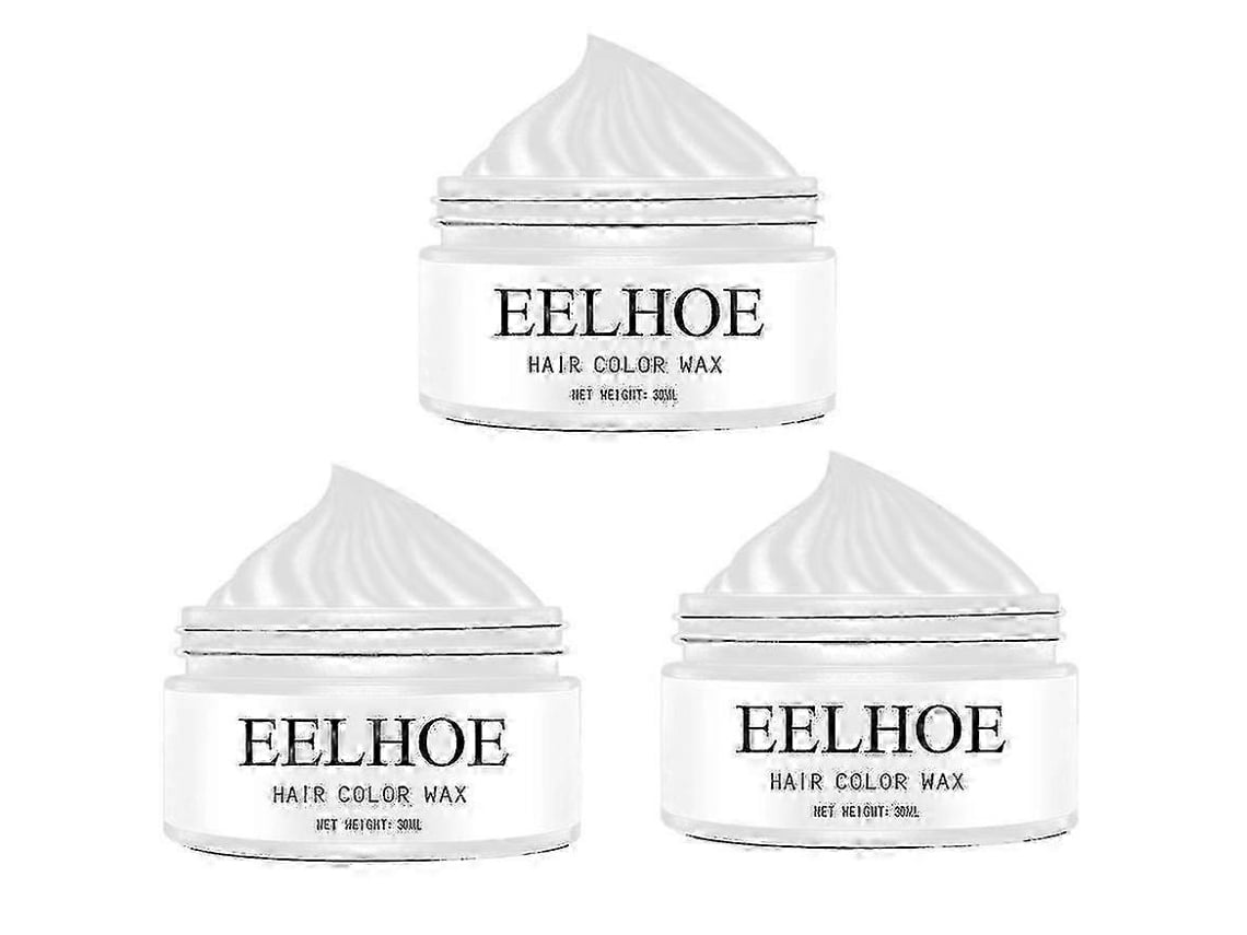 2pcswhite—granny Gray Colorful Hair Wax Hair Mud Long-lasting Styling Natural Fluffy Color Disposable D