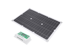 Kit de panel solar portátil de 20 W con controlador USB, resistente al agua