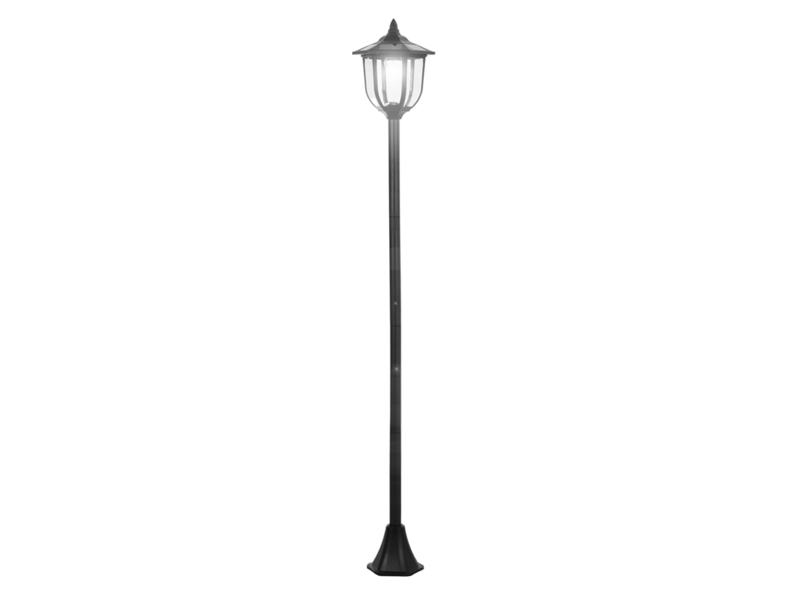 Lámpara Solar Led Para Jardín, 30/60 Lúmenes, Plástico Negro, 177 Cm
