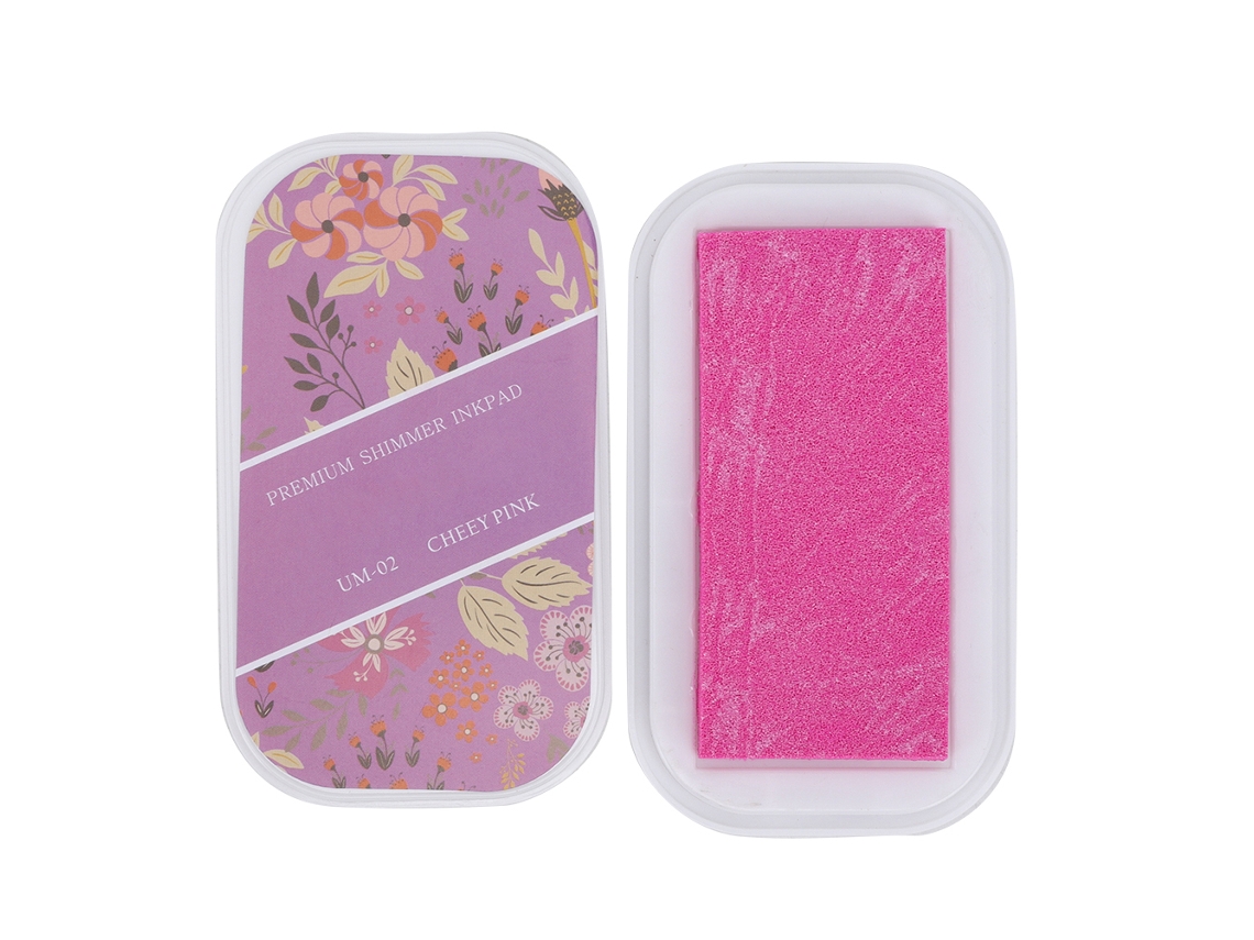 Tinta De Sello Grande De Metal Color Diy Para Manualidades Y Libros De Agenda Flash Rosa Rojo