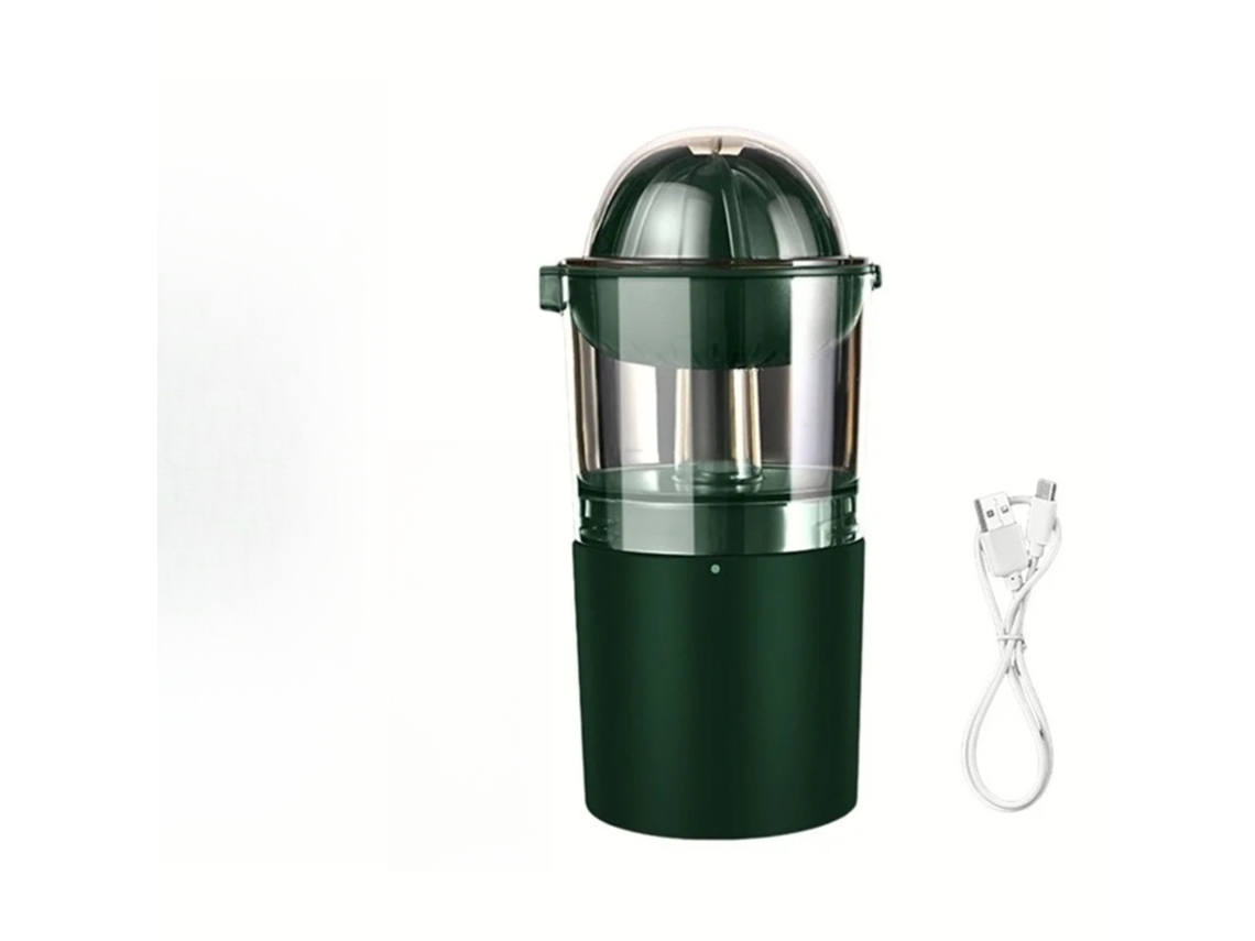 Exprimidor de frutas eléctrico portátil Facpoet con carga USB, color verde