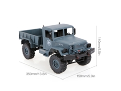 Coche Teledirigido Todoterreno Wpl B-1 1/16 4wd Con Faros Delanteros, Camión De Juguete Para Niños, Listo Para Usar.