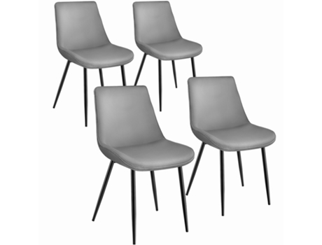 4 sillas de comedor Monroe aterciopeladas TECTAKE 59 x 48 x 82.5 cm