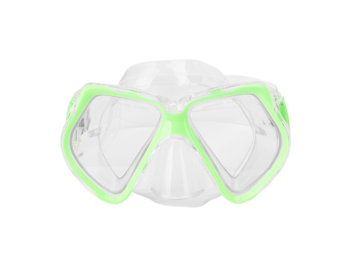 Gafas de buceo antivaho con visión HD y sellado hermético, color verde.