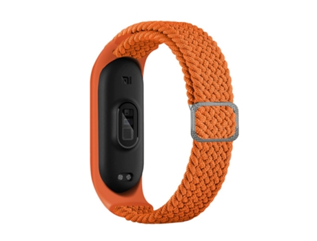 Correa de nailon lazo elástico ajustable elásticos trenzados para Xiaomi Mi Band 5/Band 6/Band 7 - papaya