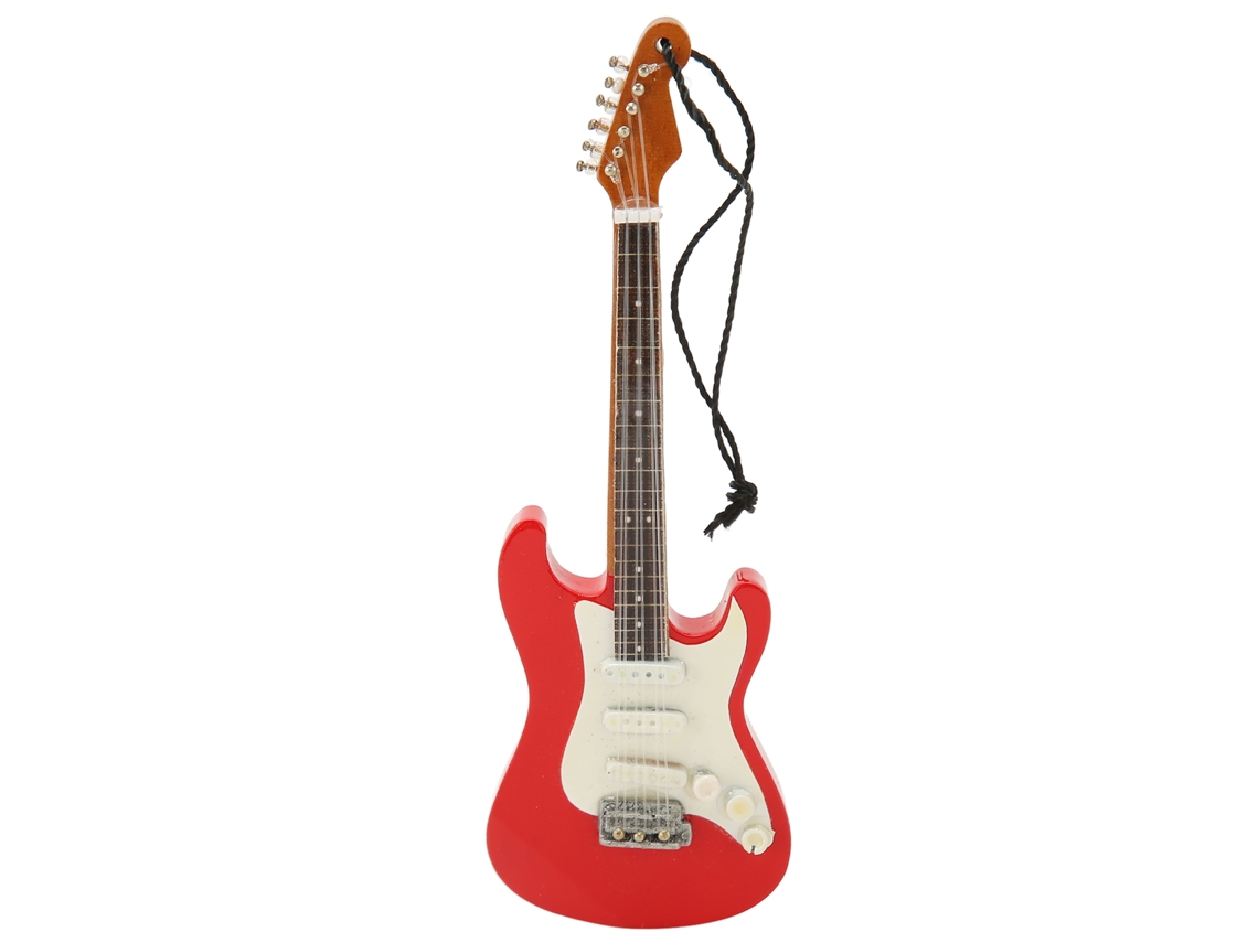 Modelo de guitarra eléctrica de madera en miniatura decorativa