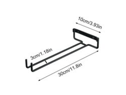 MEOIRUERY Soporte para 2 Copas de Vino, Soporte de Metal para Copas, Barra para Copas, Soporte de Pared