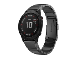 Correa para Garmin Fenix 6 Pro GPS 22mm, acero inoxidable, color negro