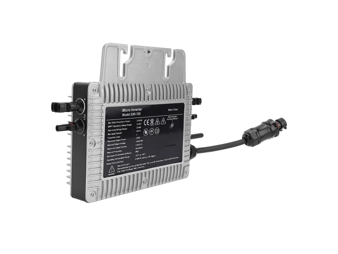 Inversor solar WiFi MPPT IP67 de 700 W para sistemas fotovoltaicos de balcón