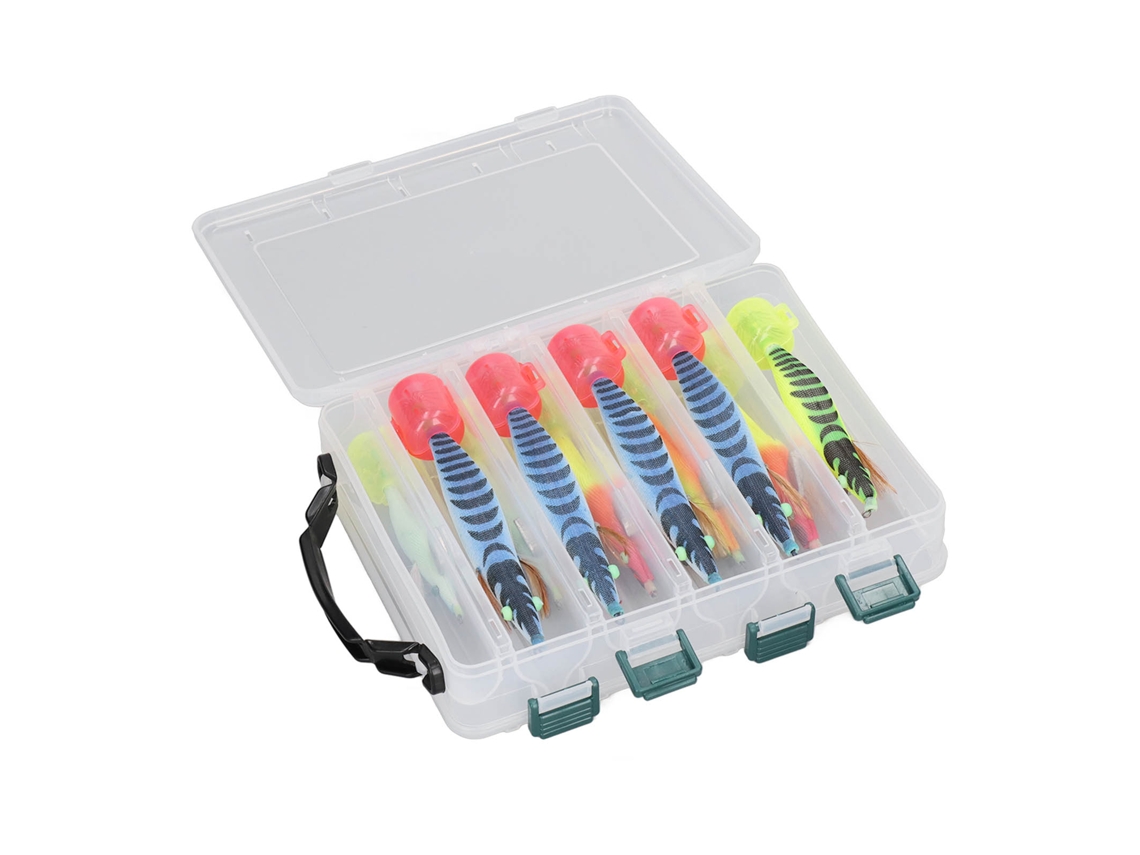 10pcs Isca De Lula Luminosa Em Aço Inoxidável E Plástico Com Forma De Camarão Acessórios De Pesca