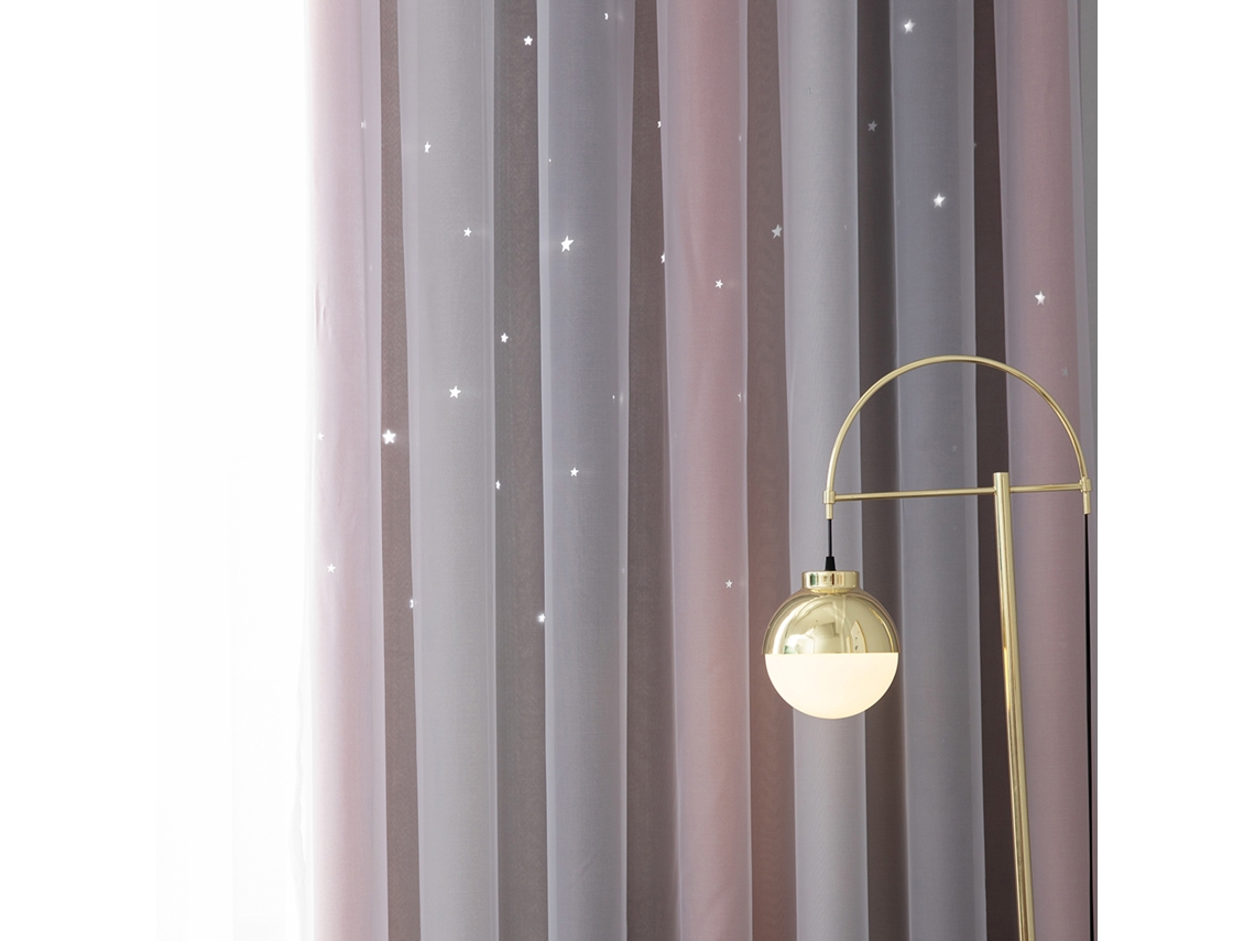 Juego de cortinas de 2 piezas con bloqueo de luz y aislamiento térmico