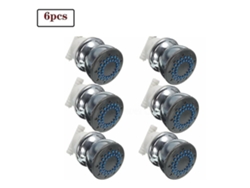 6 Piezas Jet De Ducha Lateral De Masaje Ultraplano Material Abs Con Funciones Lluvia Y Ajustable