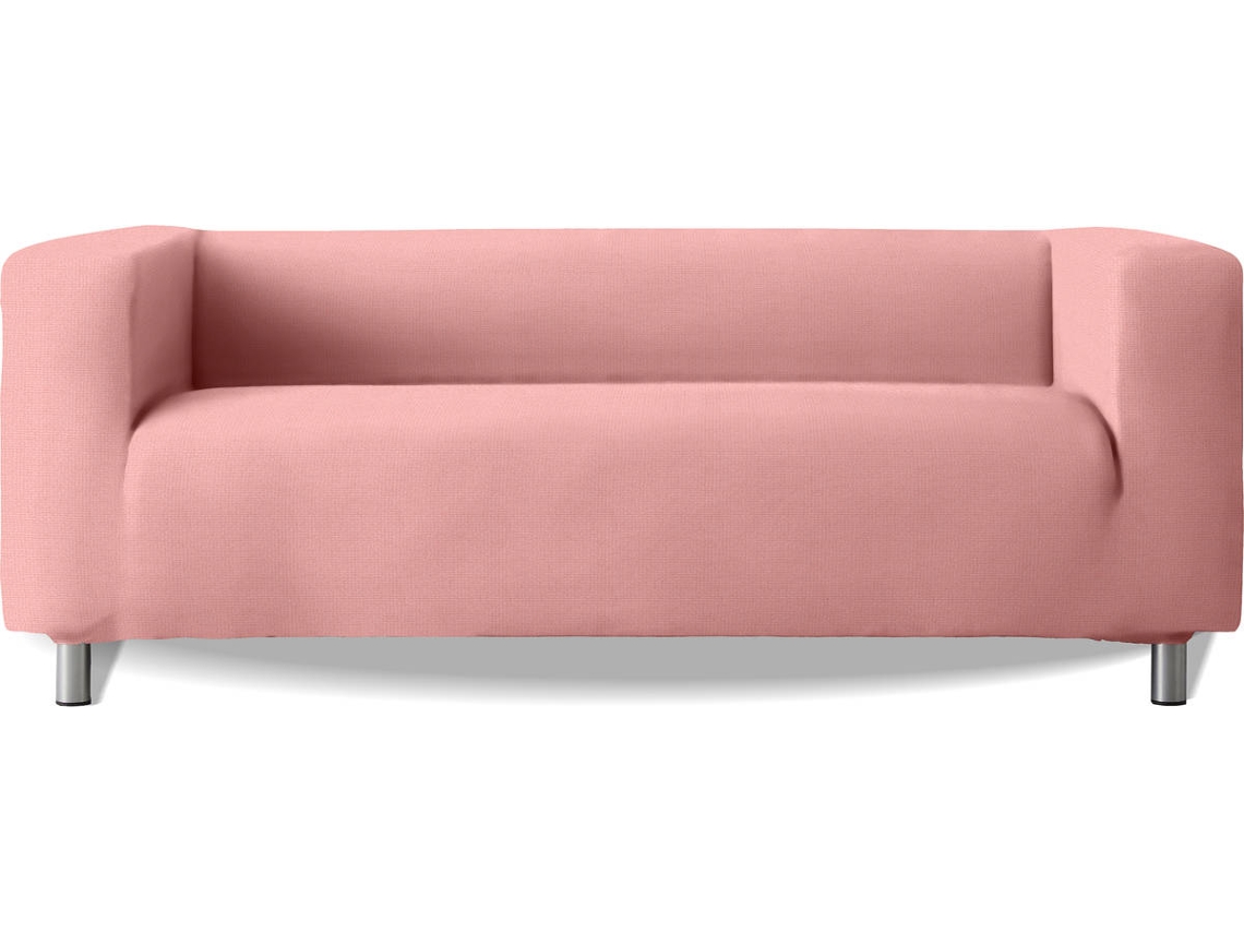 Funda Multielástica de Sofá de 3 Plazas Brazos Altos MILICA Stark (Poliéster - 190 cm - Rosa)