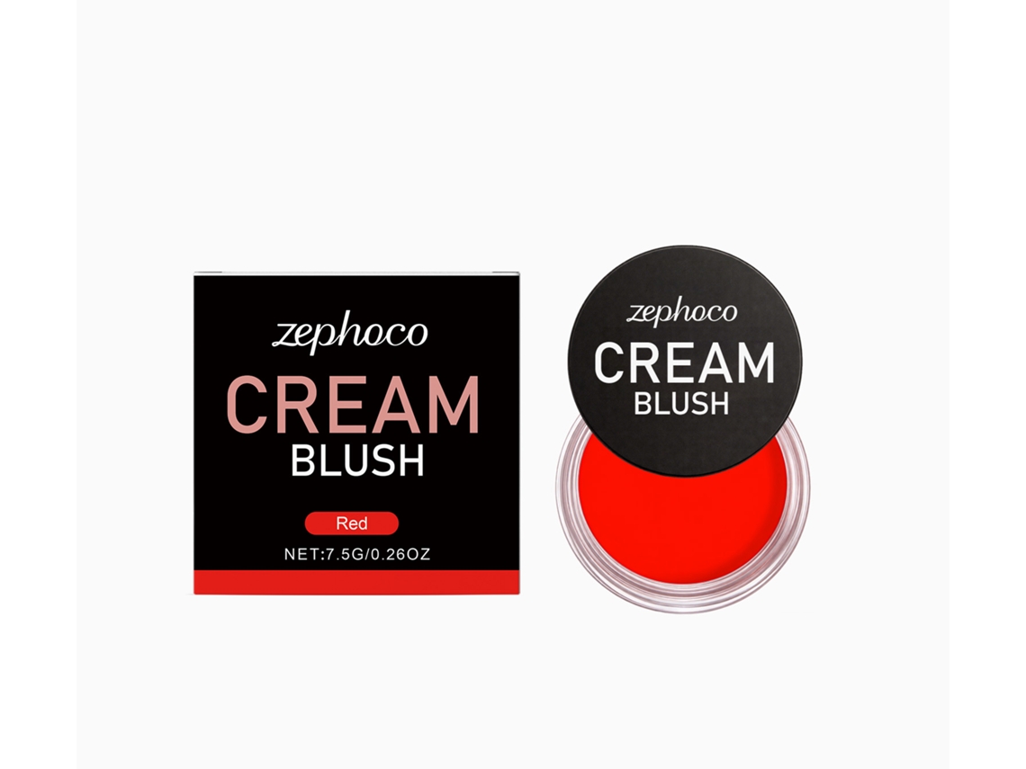 Maquillaje natural con rubor rojo suave