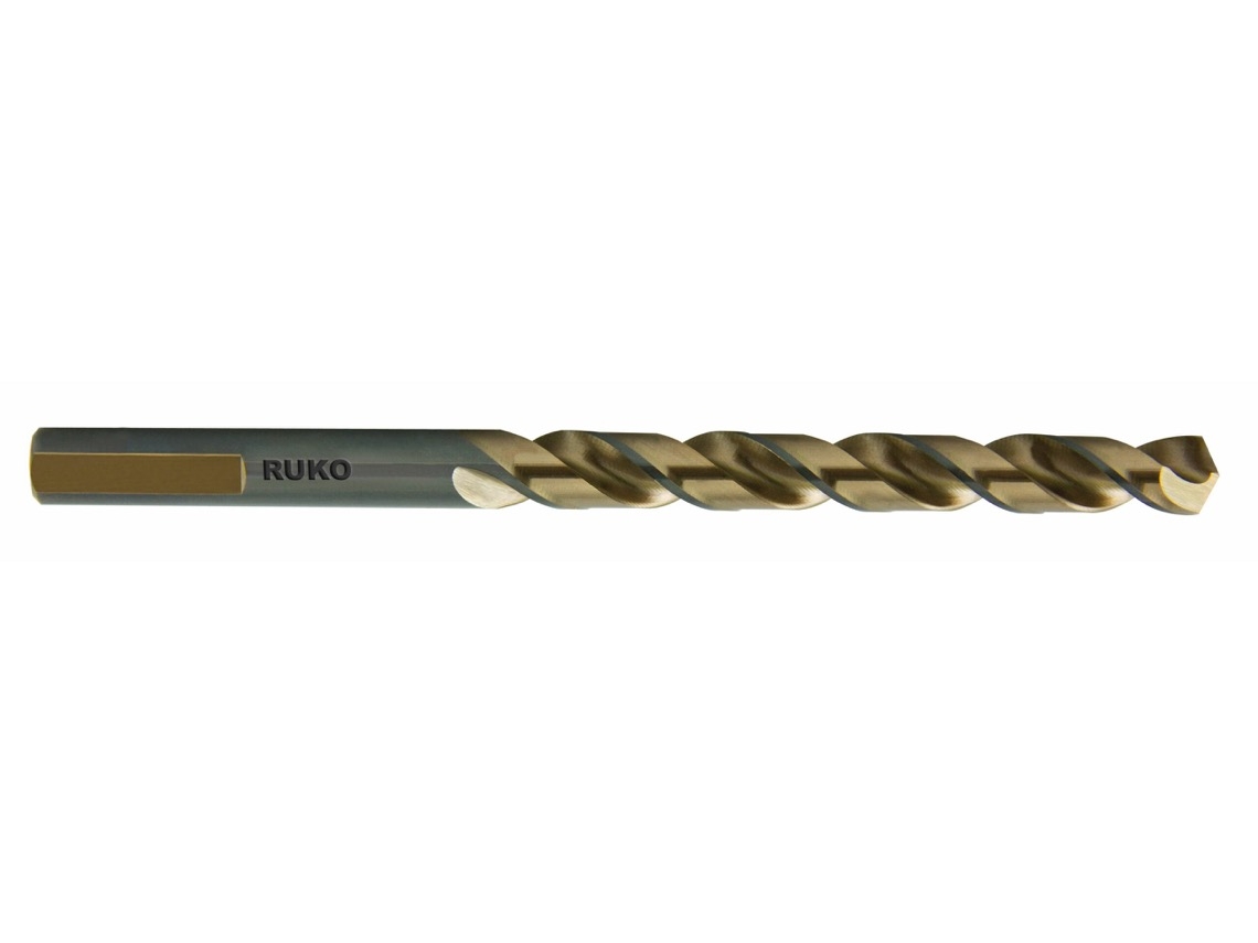 RUKO-228053-Pack de 10 brocas helicoidales DIN 338 tipo UNI HSSE-Co 5 (Ø 5.3 mm)