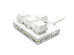 Teclado mecánico para juegos de una mano de 4 teclas, totalmente programable e intercambiable en caliente para edición de juegos. Ly Ebike