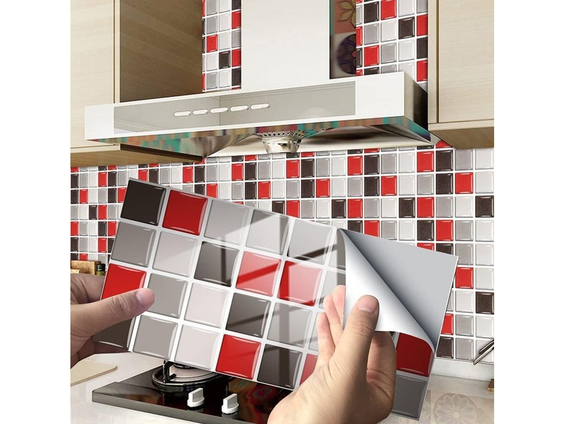 24 Adhesivos Decorativos Rectangulares De Mármol Para Paredes De Baño Y Cocina.