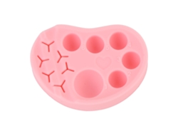 Paleta De Silicona Para Lifting De Pestañas Y Cejas Con Ranuras Para Pinzas - Herramienta Multifuncional - Rosa