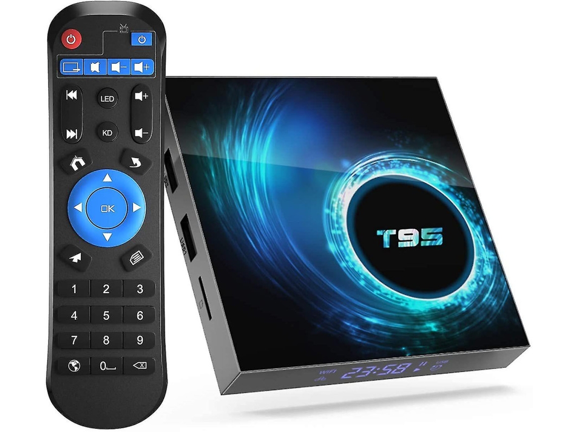 Android TV Box Yizhood Sidiwen 4 GB de RAM 32 GB de ROM Quad Core Actualización OTA Negro