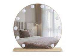 Espejo Rea Hollywood Gold 50cm Led