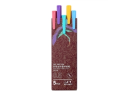 Bolígrafo De Gel Morandi Color System, 5 Unidades, Cuerpo De Abs Mate, Recambio Intercambiable 5016