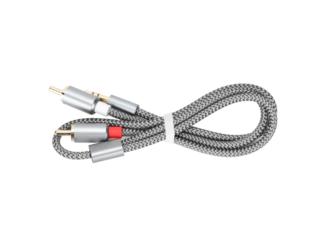 Cabo Adaptador Áudio 3,5mm Para 2rca Sem Perdas Estéreo Blindado Splitter Para Laptops Desktops
