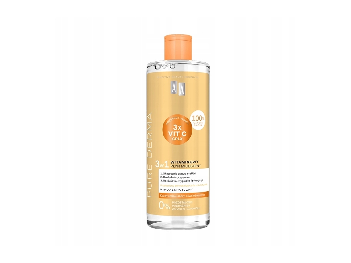 Aa Pure Derma, Solución Micelar Con Vitaminas, 500 Ml