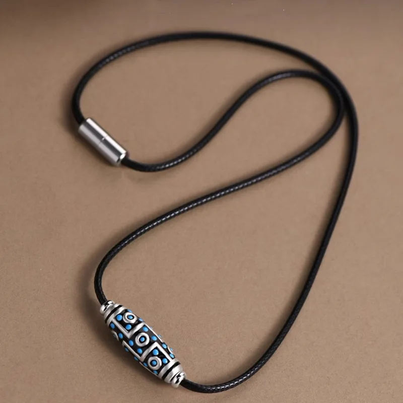 Collar De Cuentas De La Suerte De Estilo Chino Con Colgante Amuleto De Esmalte
