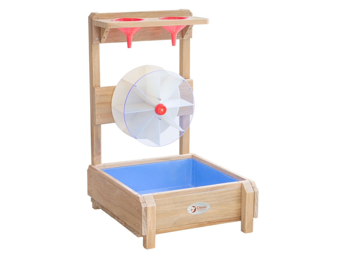 Molino de agua de madera del mundo clásico, juguete sostenible