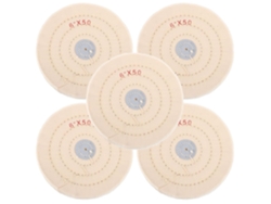 Discos De Polimento De Algodão Yardenfun 6x50mm, 5 Peças, Para Ferramentas Rotativas, Roda De Polimento Para Acabamento