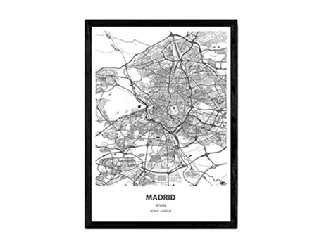 Poster NACNIC Mapa de Madrid España (A3)