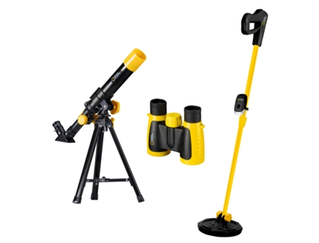 Kit Explorador NATIONAL GEOGRAPHICS Telescópio + Prismáticos + Detector de Metales