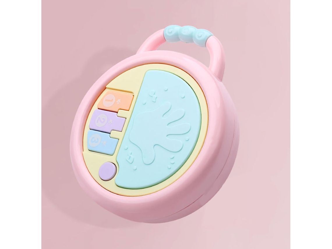 2026-instrumento Musical Bebé Tambor Manual Rosa Multifunción Educativo Para Niños Pequeños Y Bebés