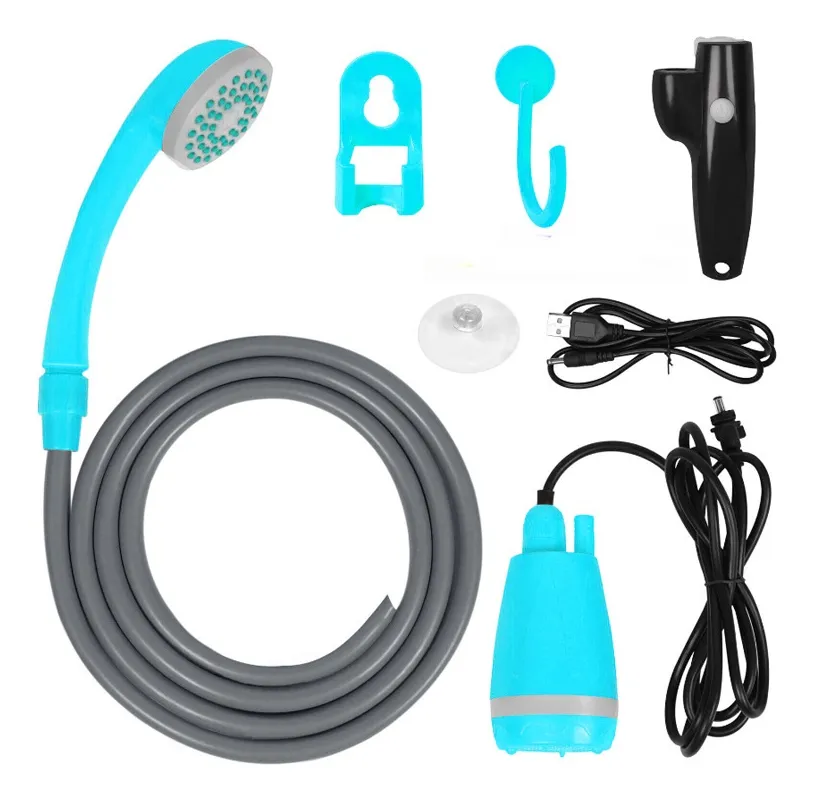 Cabezal de ducha con batería recargable por USB, cabezal de ducha portátil con manguera