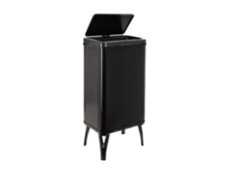 Cubo de Basura Inteligente de 50L WELLHOME con Apertura Automática y Contacto Manual, Negro, 35,5x26x83,5cm
