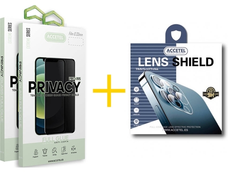 Kit 2 Protectores de Cristal Templado Apple iPhone 11 ACCETEL Anti Spy