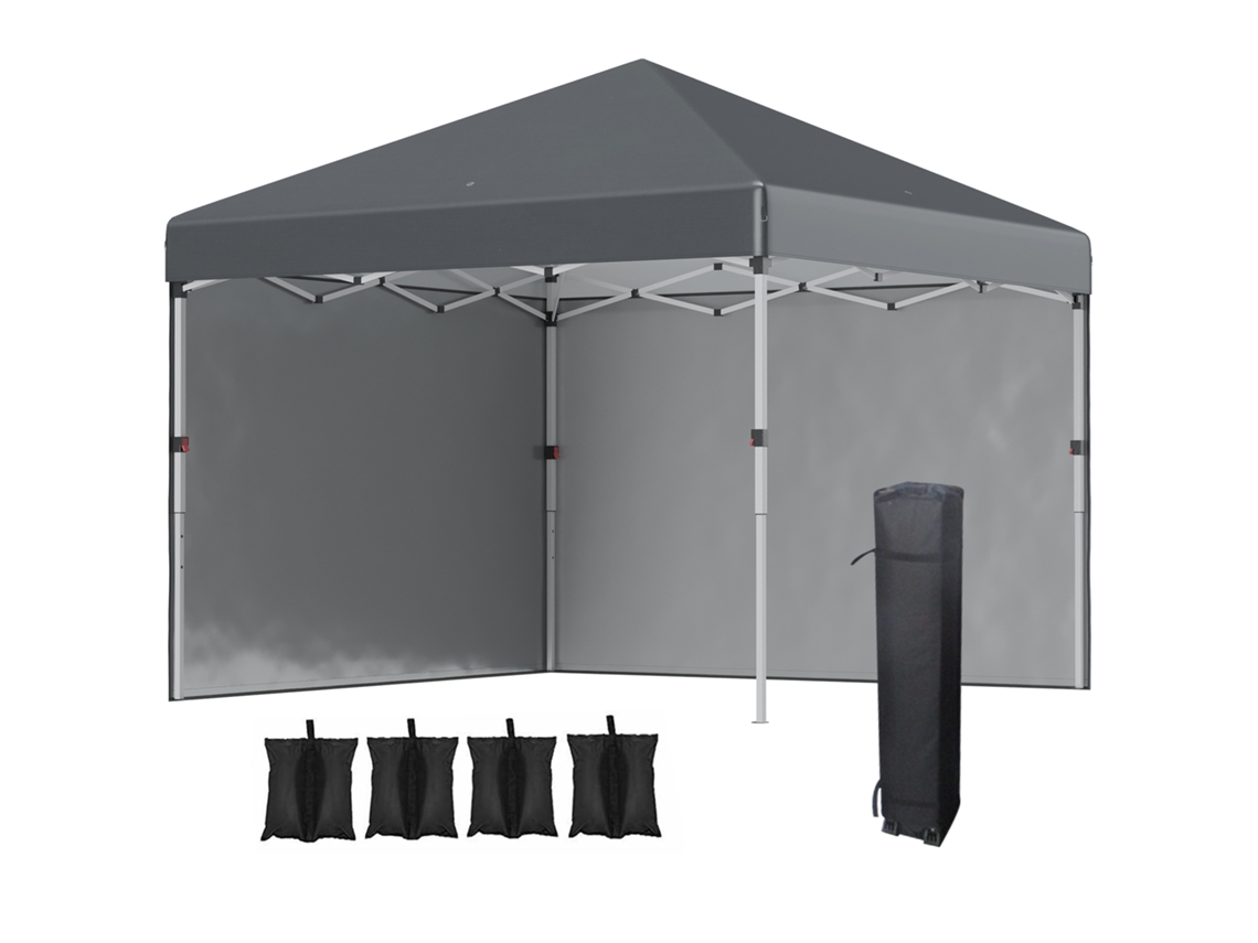 Toldo lateral retráctil Brise Vue 4x1,8 m, aluminio, poliéster 180 g/m² UV, gris | Sin marca