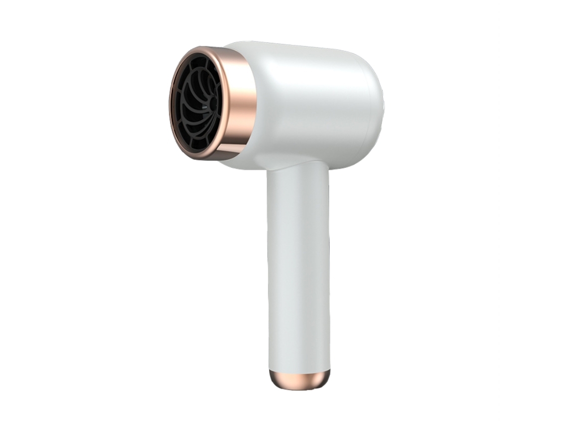 Secador de pelo portátil Potente 3 velocidades Secador de pelo inalámbrico profesional compacto Salón de casa al aire libre Blanco YEMAESRE