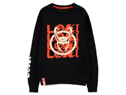 Sudadera redonda de cuero con el logo de Loki de Marvel Difuzed
